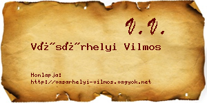 Vásárhelyi Vilmos névjegykártya