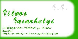 vilmos vasarhelyi business card